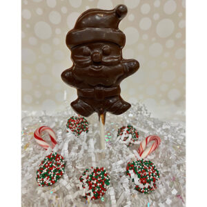 Dark Chocolate Jolly Santa Pop | Reppert's Candy