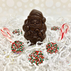 Dark Chocolate Short Chubby Santa | Reppert's Candy