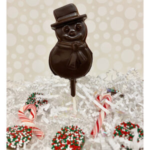 Dark Chocolate Snowman Pop | Reppert's Candy