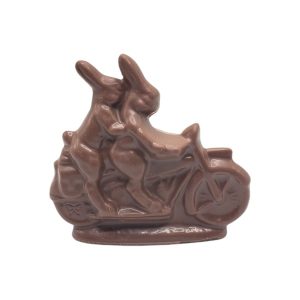 Milk Chocolate Bunnies on Motorcycle