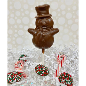 Milk Chocolate Jolly Snowman Pop | Reppert's Candy