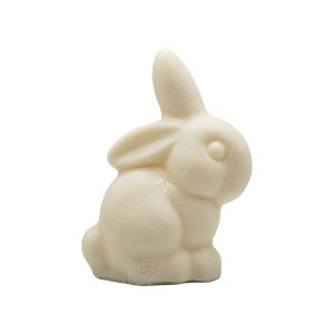 Small White Chocolate Bent Ear Bunny
