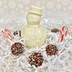 White Chocolate Round Snowman | Reppert's Candy